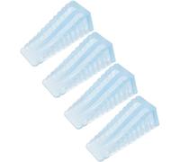 Porta antiscivolo Fermaporta a cuneo, confezione da 4, multicolore, in gomma antiscivolo, 9,5x4x3 cm(Clear)