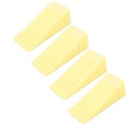 Porta antiscivolo Fermaporta a cuneo, confezione da 4, multicolore, in gomma antiscivolo, 9,5x4x3 cm(Light Yellow)