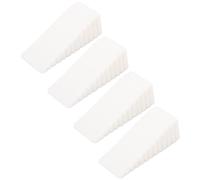 Porta antiscivolo Fermaporta a cuneo, confezione da 4, multicolore, in gomma antiscivolo, 9,5x4x3 cm(White)