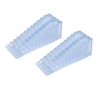 Porta antiscivolo Fermaporta a cuneo multicolore 10,5x4,1x3,7 cm, confezione da 2(Transparent)