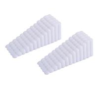 Porta antiscivolo Fermaporta a cuneo multicolore 10,5x4,1x3,7 cm, confezione da 2(White)