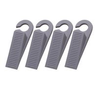 Porta antiscivolo Fermaporta multicolore 13x3x2,5 cm confezione da 4(Grigio)