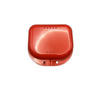 Porta Apparecchio Denti Contenitore for contenitori da 30 pezzi, contenitore for paradenti, for protesi ortodontiche, fori di ventilazione, scatola for for denti dentali(30pcs Red)
