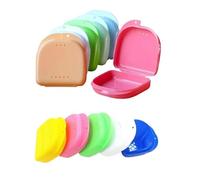 Porta Apparecchio Denti Contenitore for protesi dentarie da 50 pezzi, contenitore for apparecchi ortodontici, custodia for in plastica(Blue 50pcs)