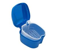 Porta Apparecchio Denti Scatola for protesi dentaria da 10 pezzi con rete anti-perdite, scatola porta-denti finti contenitore a sospeso, scatole for la pulizia dei denti(10 pcs blue)