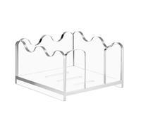 Porta appunti adesivi, organizer trasparente ondulato, dispenser | Organizer per blocchi appunti, design ondulato, offre un comodo posto per appunti adesivi su scrivanie, aree di studio