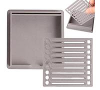 Porta appunti con stencil, dispenser per appunti adesivi, dispenser per blocco appunti con stencil, organizer impermeabile in acrilico per colleghi, migliora l'efficienza del lavoro