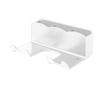 Porta Asciugacapelli da Parete - Metallo, Organizer, Appendino | Supporto Universale con Gancio e Ripiano Resistente, Portaoggetti per Bagno, Hotel, Salone di Bellezza, Uso Domestico