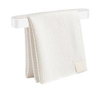 Porta Asciugamani, 30 cm Autoadesivo e con Vite a Parete per Bagno Cucina (Bianco)