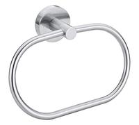 Porta asciugamani ad anello tesa Moon, look acciaio inox, autoadesivo, tecnologi