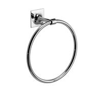 Gedy Wizard Asciugamani Bagno ad Anello, Misure: 20X18,3X7,4 CM, Porta salviette in Ottone e Cromall, Finitura cromata, Fissabile con Biadesivo 3m, Design R&S, 2 Anni di Garanzia, Cromo, Unica