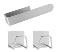 Porta Asciugamani Adesivo, Multifunzionale Portasciugamani da Bagno, Portasciugamani Autoadesivo Acciaio Inossidabile, Con 2 Supporti per Spugna in Acciaio Inox, per Rooms, Bathroom, Kitchen e Bidet