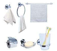 Porta Asciugamani Bagno Accessori Acciaio Inossidabile 3 Colori 6 pezzi kit