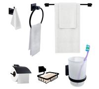 Porta Asciugamani Bagno Accessori Acciaio Inossidabile 3 Colori 6 pezzi kit