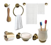 Porta Asciugamani Bagno Accessori Acciaio Inossidabile 3 Colori 6 pezzi kit