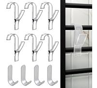 Porta Asciugamani Bagno Con Ganci Scaldasalviette 6 Pezzi per Termosifone e Accappatoio - Accessori Termoarredo (Trasparente)