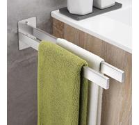Porta Asciugamani Bagno,SUS304 Appendi Asciugamani Bagno,Porta Asciugamani Bagno da Parete 40cm,Due Metodi di Installazione, Adesivo/Perforato, per Bagni, Cucine
