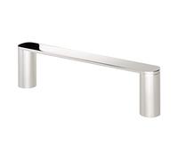 Porta asciugamani BOSTON rotondo Lunghezza 260 mm x Altezza 30 mm x Profondità 70 mm Acciaio inossidabile lucidato Portasciugamani per montaggio su armadio oa parete di SOTECH