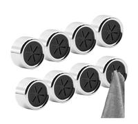 Porta asciugamani da cucina autoadesivo da parete gancio rotondo per bagno, armadio di casa, garage, nessuna foratura richiesta ABS prevenzione collisione artigli in silicone morbido facile da usare