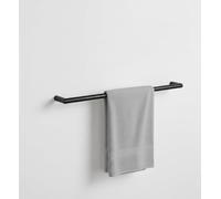 Porta Asciugamani da Muro ZENO 80 cm in Acciaio Nero Opaco - Design Minimalista e Moderno per Bagno - Barra Porta Salviette Made in Italy