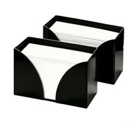 Porta asciugamani di carta 29 x 15 cm riempimento frontale acrilico (nero) | Acrilico trasparente, per l'aspetto, montaggio a parete, si adatta a qualsiasi bagno, facile da pulire