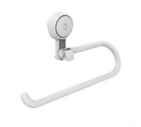 Porta asciugamani di carta a ventosa da parete dispenser da cucina senza trapano rack di stoccaggio per bagno pellicola involucro bianco 31 x 17 x 8 cm