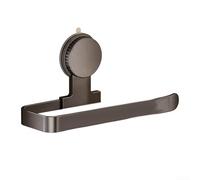 Porta asciugamani di carta a ventosa senza fori, scaffale da cucina a parete per pellicola trasparente e borse, organizer in acciaio al carbonio, installazione orizzontale o verticale, grigio (grigio)