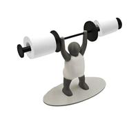 Porta asciugamani di carta con figura di sollevamento pesi, supporto per rotolo di carta stampata, 24 x 16 x 9 cm, divertente e funzionale, unico contenitore per carta igienica per camera da letto