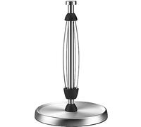 Porta asciugamani di carta da lavoro, strappo con una mano, in acciaio inossidabile, base ponderata, argento, supporto per rotolo di carta con meccanismo a cricchetto, per cucina, bagno, fattoria