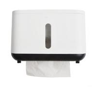 Porta asciugamani di carta da parete con coperchio impermeabile sigillato e finestra trasparente per monitorare la fornitura, adatto per bagno e cucina (B)
