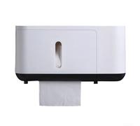 Porta asciugamani di carta da parete con coperchio impermeabile sigillato e finestra trasparente per monitorare l'alimentazione, adatto per bagno e cucina (D)