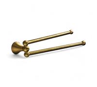 Porta asciugamani doppio a snodo in ottone bronzato per bagno da applicare a muro Linea Bronze