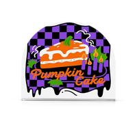 Porta asciugamani in acrilico viola a scacchi per torta di Halloween per esterni, sala da pranzo autoportante superiore dispenser di tovaglioli decorazione per la casa per tavolo, cucina