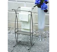 Porta asciugamani in Ferro battuto dimensioni 35x30xh79 cm - peso 4 kg Stile classico Linea bagno Tortora Pastello tortora