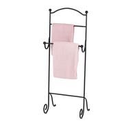 Porta asciugamani in Ferro battuto dimensioni 36x28xh 95 cm - peso 3 kg Stile classico Linea bagno Nero Pastello opaco avorio