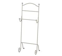 Porta asciugamani in Ferro battuto dimensioni 36x28xh 95 cm - peso 3 kg Stile classico Linea bagno Tortora Pastello tortora