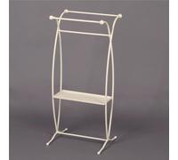 Porta asciugamani in Ferro battuto dimensioni 38x30xh80 cm - peso 4 kg Stile classico Linea bagno bianco Panna bianco