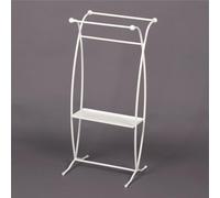 Porta asciugamani in Ferro battuto dimensioni 38x30xh80 cm - peso 4 kg Stile classico Linea bagno Bianco Pastello bianco