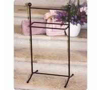 Porta asciugamani in Ferro battuto dimensioni 42x30xh78 cm - peso 4 kg Stile classico Linea bagno Nero Pastello Opaco nero