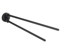 Gedy Portasciugamani doppio snodato Felce Plus Nero opaco (36,9x5,6x4,8 cm)