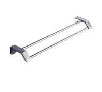 Porta asciugamani Portasciugamani da bagno in acciaio inox, doppio supporto for, barra portasciugamani, accessori for(Chrome 35 CM)