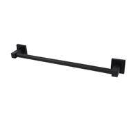 Porta asciugamano doppio a muro acciaio nero 62 cm fissaggio con viti o senza