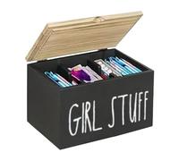 Porta Assorbenti In Legno, Contenitore Per Bagno Con Divisori, Organizer Per L'igiene Femminile Con Coperchio, Scatola Portatile Per Prodotti Mestruali, Porta Tovaglioli Da Scrivania, Essenziale Per I