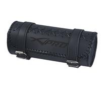 Porta Attrezzi Oggetti Barilotto Forcella Moto Custom Chopper Nero
