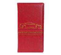 Porta auto, portafoglio per carte di assicurazione, portadocumenti del conducente, robusto, compatto, facile da riporre, chiusura sicura, leggero, per patente, 24 x 13 cm, Refer to