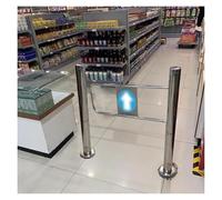 Porta automatica a battente singola in acciaio inox con supporto per palo, 70 x 100 cm, ideale per biblioteche, negozi, centri commerciali, operazioni import-export, apertura a destra