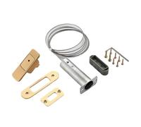Porta automatica invisibile in legno con catenaccio nascosto, catenaccio con un for aprire la porta pieghevole(Gold)