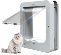 Porta automatica per animali domestici con controllo di ingresso, facile installazione, include collari e telecomando per un accesso sicuro