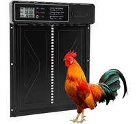 Porta automatica per pollaio 29,5x6x38,5cm a batteria Con Schermo LCD Timer