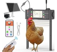 Porta automatica per pollaio 33,5x23,4cm a batteria impermeabile Pannello Solare